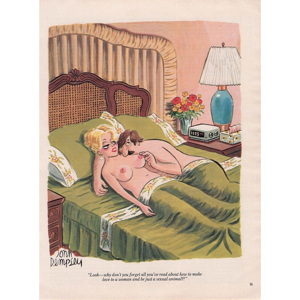 Vintage Playboy Cartoon Art funny humor sexy woman sexual animal John Dempsey